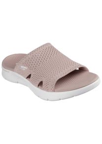 Skechers Damen Pantolette "GO WALK FLEX SANDAL-ELATION", Gr. 35, rosa, Textil, sportlich, Schuhe, Keilabsatz, Sommerschuh, Schlappen mit Goga Mat
