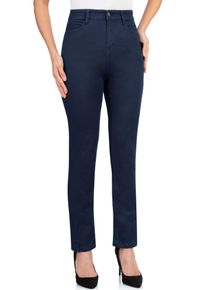 WONDERJEANS Damen High-waist-Jeans, 40, Länge 32, blau, Denim/Jeans, Obermaterial: 48% Polyester, 30% Baumwolle, 12% Viskose, 6% Lyocell (TENCEL), 4%