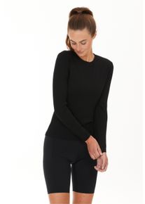 ENDURANCE ATHLECIA ATHLECIA Damen Langarmshirt "Lankae", schwarz, feminin, Gr. 40, unifarben, 57% Baumwolle, 38% Modal, 5% Elasthan, Shirts, mit