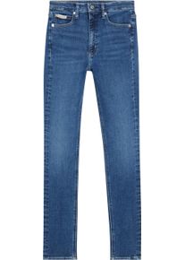 Damen Skinny-fit-Jeans "PLUS HIGH RISE SKINNY", blau, casual, Gr. 42, Calvin Klein Jeans Plus, unifarben, Denim/Jeans, Obermaterial: 94% Baumwolle,