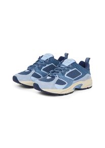 Tommy Jeans Damen Keilsneaker "ARCHIVE'97", Gr. 40, blau, Veloursleder, Textil, sportlich, Schuhe, Frühlingsschuh, Halbschuh, Schnürschuh mit Logo an