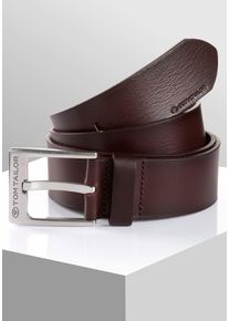Tom Tailor Damen Ledergürtel "TTCALVINPLUS", braun, casual,modisch, Gr. 95, unifarben, Rindsleder, Gürtel, 4 cm breiter Herrengürtel, Casual und