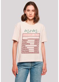 F4NT4STIC Damen T-Shirt "Muttertag Mama Nährwerte Lustig", pink, casual, Gr. XL, Obermaterial: 100% Baumwolle, Shirts, Premium Qualität