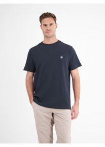Lerros Herren T-Shirt "Lerros Herren T-Shirt in Waffel-Piqué", blau, Gr. XL, 100% Baumwolle, Shirts