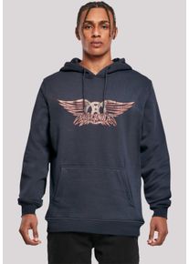 F4NT4STIC Herren Kapuzenpullover "Aerosmith Rock Band Logo", blau, casual, Gr. XL, Obermaterial: 65% Baumwolle, 35% Polyester, Pullover, Premium