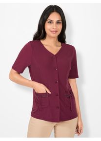 Lady Damen Shirtjacke "Shirtjacke", rot, Gr. 40, unifarben, 95% Polyester, 5% Elasthan, Shirts