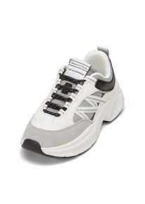 Marc O'Polo MARC O'POLO Damen Sneaker "aus Rindleder und Mesh", Gr. 36, weiß, Obermaterial: 100% Leder, unifarben, Schuhe