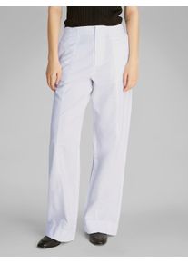 Damen Leinenhose "SOFT LINEN PANT", weiß, casual, Gr. S, Calvin Klein Jeans, unifarben, Web, Obermaterial: 61% Baumwolle, 39% Leinen, Hosen, mit