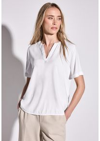 Street One Damen Shirtbluse, weiß, casual, Gr. 34, unifarben, Stoff, 100% Viskose, Blusen, aus softer Viskose