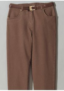 CLASSIC Damen Bequeme Jeans, braun, Gr. 20, unifarben, 98% Baumwolle, 2% Elasthan, Jeans