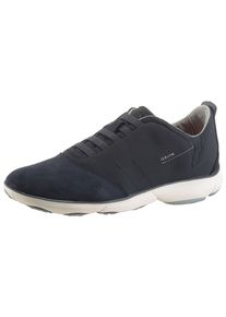 Geox Herren Slip-On Sneaker, Gr. 40, blau, Veloursleder, Textil, sportlich, Schuhe, Slipper, Freizeitschuh mit Gummizug