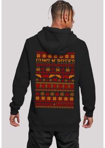 F4NT4STIC Herren Kapuzenpullover "Guns And Roses Christmas", schwarz, casual, Gr. XXL, Obermaterial: 65% Baumwolle, 35% Polyester, Pullover, Premium