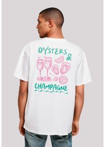 F4NT4STIC Herren T-Shirt "Oysters And Champagne", weiß, casual, Gr. XL, Obermaterial: 100% Baumwolle, Shirts, Premium Qualität
