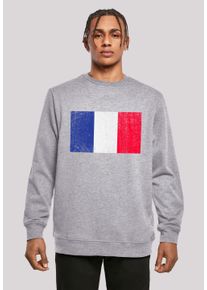 F4NT4STIC Herren Kapuzenpullover "France Frankreich Flagge distressed", grau, casual, Gr. XL, Obermaterial: 50% Baumwolle, 50% Polyester, Pullover,