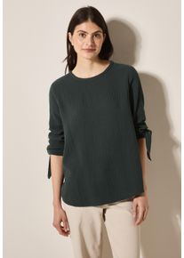 Cecil Damen Klassische Bluseslate khaki, casual, Gr. XL, unifarben, Web, 100% Baumwolle, Blusen, aus reiner Baumwolle