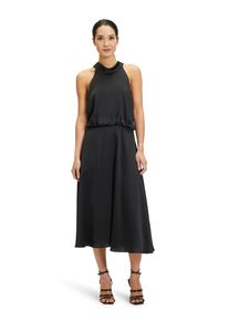 Vera Mont Damen Cocktailkleid "Vera Mont Cocktailkleid mit Stehkragen", schwarz, festlich, Gr. 44, Satin, Obermaterial: 98% Polyester, 2% Elasthan.