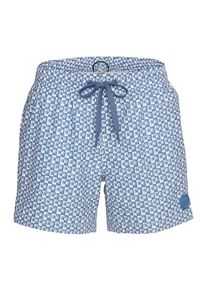 JOOP! JOOP JEANS Herren Badeshorts "Crab"blau horizon aop, modisch, Gr. S, bedruckt, Microfaser, Obermaterial: 100% Polyester, Badehosen, Maritimer Style,