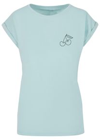 Merchcode Herren T-Shirt "Merchcode Damen Ladies Cherry T-Shirt", blau, casual, Gr. L, bedruckt, 100% Baumwolle, Shirts
