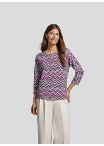 Rabe Damen Print-Shirt "T-Shirt", grau, feminin, Gr. 40, gemustert, 92%Viskose 8%Elastan, Shirts