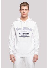 F4NT4STIC Herren Kapuzenpullover "East Village Manhatten HOODIE", weiß, casual, Gr. XXXL, Obermaterial: 50% Baumwolle, 50% Polyester, Pullover, Print