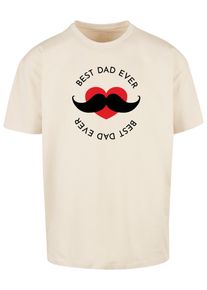 Merchcode Herren T-Shirt "Merchcode Herren Fathers Day - Best dad Heavy Oversize Tee", beige, casual, Gr. XS, bedruckt, 100% Baumwolle, Shirts