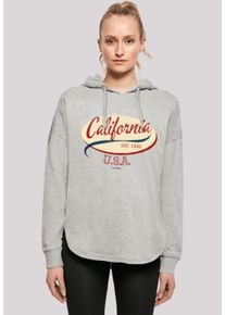 F4NT4STIC Damen Kapuzenpullover "California OVERSIZE HOODIE", grau, casual, Gr. L, Obermaterial: 100% Baumwolle, Pullover, Print