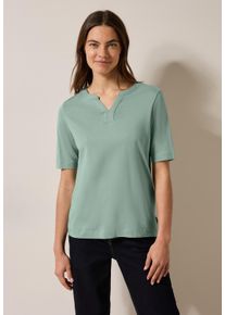 Cecil Damen T-Shirtmatcha grün, casual, Gr. XL, unifarben, Jersey, Obermaterial: 50% Baumwolle, 50% Modal, Shirts, im Tunik-Look
