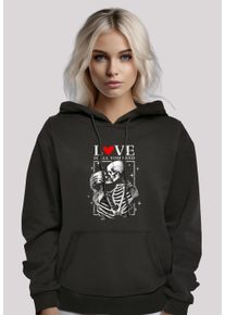 F4NT4STIC Damen Kapuzenpullover "Love is all you need", schwarz, casual, Gr. S, Obermaterial: 65% Baumwolle, 35% Polyester, Pullover, Premium Qualität