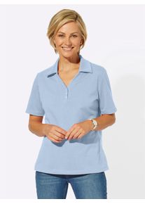 Classic Basics Damen Poloshirt "Shirt", blau, Gr. 40, unifarben, 60% Baumwolle, 40% Polyester, Shirts
