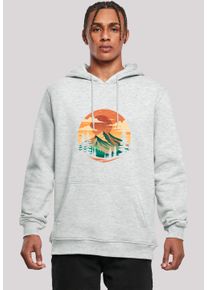 F4NT4STIC Herren Kapuzenpullover "Sonnenuntergang Berglandschaft", grau, casual, Gr. XXL, Obermaterial: 65% Baumwolle, 35% Polyester, Pullover,