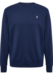 Hummel Herren Sweatshirt "hmlPULSE SWEAT CREWNECK", blau, sportlich, Gr. XXL, Obermaterial: 60% Baumwolle, 40% Polyester, Sweatshirts