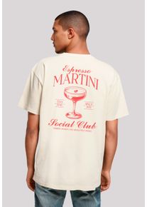 F4NT4STIC Herren T-Shirt "Espresso Martini Social Club", beige, casual, Gr. XS, Obermaterial: 100% Baumwolle, Shirts, Premium Qualität
