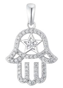 Amor Damen Ketten-Anhänger "Fatima ́s Hand, 2017647", Silber 925 (Sterlingsilber), 1,49 g, silber, Silber 925 (Sterlingsilber), Schmuckanhänger, mit