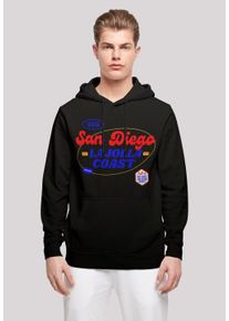 F4NT4STIC Herren Kapuzenpullover "San Diego HOODIE", schwarz, casual, Gr. M, Obermaterial: 50% Baumwolle, 50% Polyester, Pullover, Print
