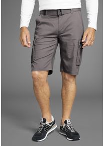 H.I.S. H.I.S Herren Bermudas, grau, casual, Gr. 40, unifarben, Web, Obermaterial: 98% Baumwolle, 2% Elasthan, Hosen