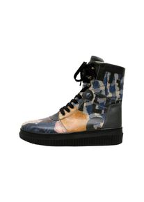 DOGO Damen Schnürboots "Future Boots Les Peintres Damen Boots / Female", Gr. 41, blau, Lederimitat, Schuhe, Vegan