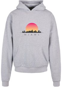 Merchcode Herren Kapuzensweatshirt "Merchcode Herren Miami Ultra Heavy Hoody", grau, Gr. XXL, bedruckt, 100% Baumwolle, Sweatshirts
