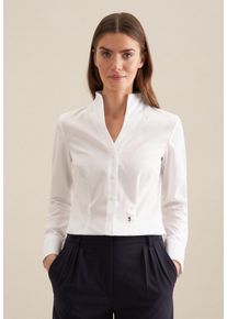 Seidensticker Damen Klassische Bluse, weiß, Gr. 32, unifarben, 100% Baumwolle, Blusen, Uni