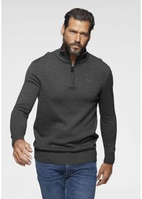 MAN'S WORLD MAN'S WORLD Herren Troyer "Bis Größe 5XL", grau, Basic, Gr. M, unifarben, Strick, Obermaterial: 50% Baumwolle, 50% Polyacryl, Pullover, mit