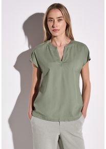 Street One Damen Hemdblusedusty milky grün, casual, Gr. 36, unifarben, Stoff, 100% Viskose, Blusen, aus softer Viskose