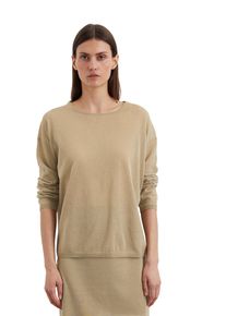 Marc O'Polo MARC O'POLO Damen Strickpullover "aus Organic Cotton-Mix", beige, casual, Gr. S, unifarben, Obermaterial: 90% Baumwolle, 10% Polyamid, Pullover