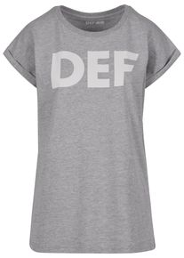 DEF Herren Kurzarmshirt "DEF Damen DEF Her Secret T-Shirt", grau, casual, Gr. XS, bedruckt, 100% Baumwolle, Shirts