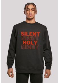 F4NT4STIC Herren Kapuzenpullover "Silent Night Holy Night Weihnachten", schwarz, casual, Gr. L, Obermaterial: 50% Baumwolle, 50% Polyester, Pullover,