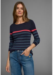 AJC Damen Streifenpullover, bunt, casual, Gr. 32, gestreift, mehrfarbig, Feinstrick, Obermaterial: 85% Baumwolle, 15% Polyacryl, Pullover, mit