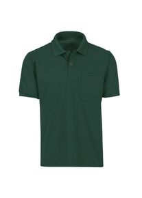 TRIGEMA Damen Poloshirt "TRIGEMA Polohemd mit Brusttasche", grün, Basic, Gr. L, 100% Baumwolle, Shirts
