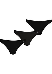 Damen Brasilslip "3 PACK DIPPED BRAZILIAN", Tommy Hilfiger Underwear, Gr. Sschwarz, schwarz rib, schwarz, Jersey, Obermaterial: 95% Baumwolle, 5%
