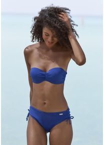 Venice Beach Damen Bikini-Hose "Lucky", blau, Gr. 34, Strukturmuster, Recycling-Polyamid, Badehosen, aus gerippter Strukturware
