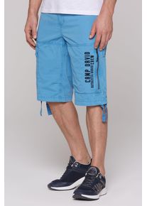 CAMP DAVID Herren Shorts, blau, casual, Gr. M, bedruckt, Material: 100% Baumwolle, Hosen, aus Baumwolle