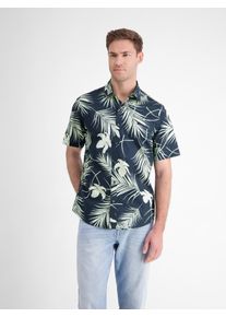 Lerros Herren Kurzarmhemd "Lerros Kurzärmeliges Herrenhemd, Hawaiian-Style", blau, Gr. S, 100% Baumwolle, Hemden