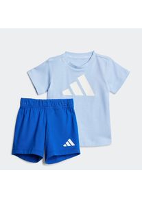 Kinder Trainingsanzug "I BL T-SET 160", blau, sportlich, Gr. 104, adidas Sportswear, Obermaterial: 100% Baumwolle, Sportanzüge